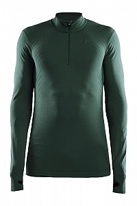 Bluza cu fermoar barbati FUSEKNIT COMFORT culoare verde