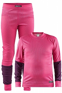 Set copii BASELAYER culoare roz/mov